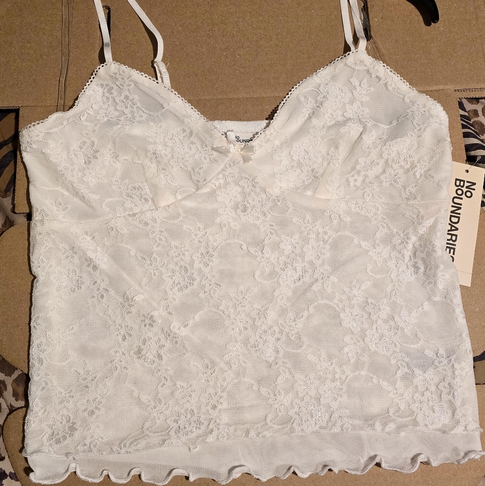 No Boundaries White Lace Camisole